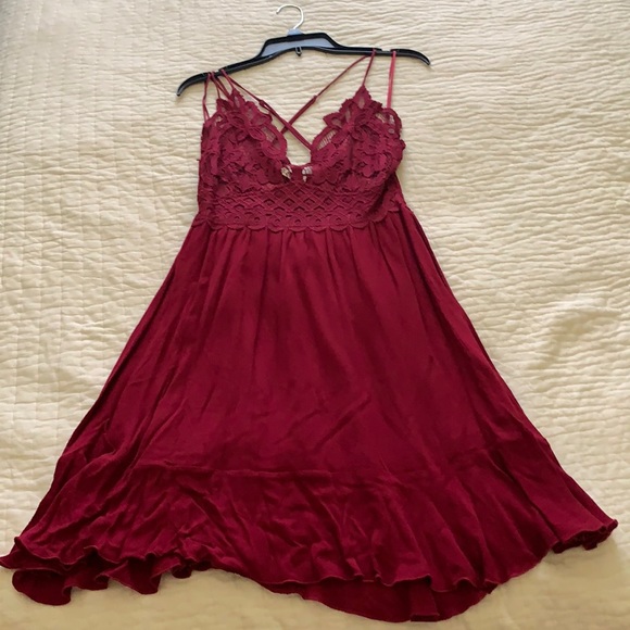 Wine crochet dress - Picture 2 of 5